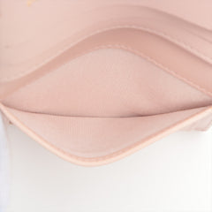 Chanel Vertical Fold Lambskin Pink Card Case
