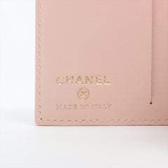 Chanel Vertical Fold Lambskin Pink Card Case