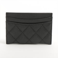 Chanel Flat Caviar Black Gold Cardholder