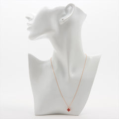 Van Cleef & Arpels Sweet Alhambra Carnelian Necklace