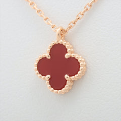 Van Cleef & Arpels Sweet Alhambra Carnelian Necklace
