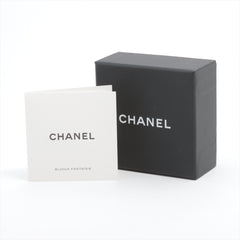 Chanel Coco Logo Silver Rhinestone Earrings Costume Jewellery