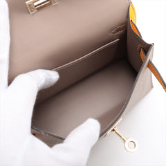 Hermes Special Order Mini Kelly Veau Epsom Etoupe