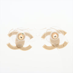 Chanel Coco Logo Gold Rhinestone Earrings Costume Jewellery