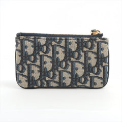Dior Oblique Navy Canvas Key Pouch
