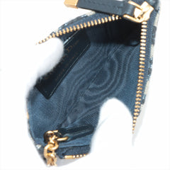 Dior Oblique Navy Canvas Key Pouch