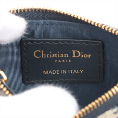 Dior Oblique Navy Canvas Key Pouch
