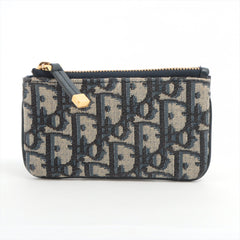 Dior Oblique Navy Canvas Key Pouch