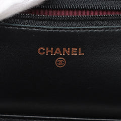 Chanel Lambskin Black Wallet On Chain WOC - 21 series