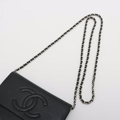Chanel Coco Mark Caviar Black Wallet On Chain WOC