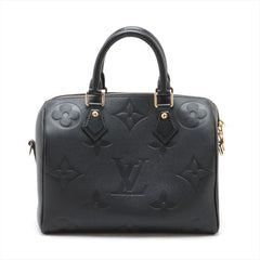 Louis Vuitton Monogram Empreinte Speedy Bandouliere  Black