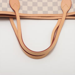 Louis Vuitton Damier Azur Neverfull MM Shoulder Bag