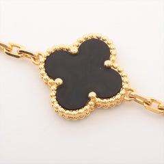 Van Cleef & Arpels Vintage Alhambra 5P Onyx Bracelet