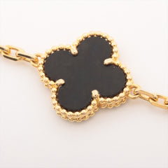 Van Cleef & Arpels Vintage Alhambra 5P Onyx Bracelet