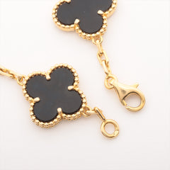 Van Cleef & Arpels Vintage Alhambra 5P Onyx Bracelet