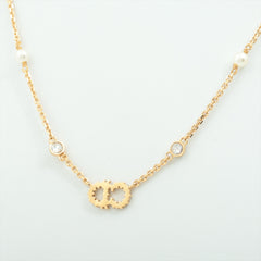 Christian Dior Clair De Lune Gold Pearl Rhinestone Necklace Costume Jewellery
