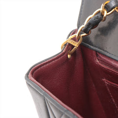 Chanel Vintage Medium Diana Lambskin 24k gold Black