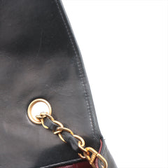 Chanel Vintage Medium Diana Lambskin 24k gold Black