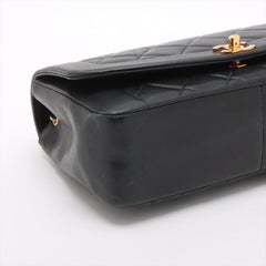 Chanel Vintage Medium Diana Lambskin 24k gold Black