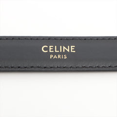 Celine Triomphe Black Leather Belt 75cm