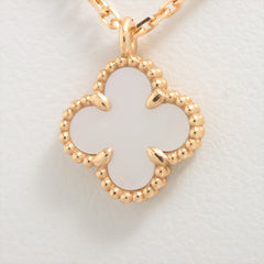 Van Cleef & Arpels Sweet Alhambra White Mother of Pearl MOP Necklace
