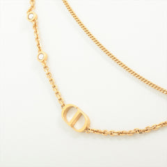 Christian Dior Star Rhinestone CD Gold Necklace Costume Jewellery