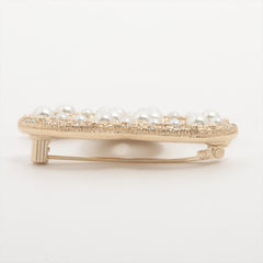 Chanel Coco Pearl Rhinestone Gold Brooch Costume Jewellery 2023