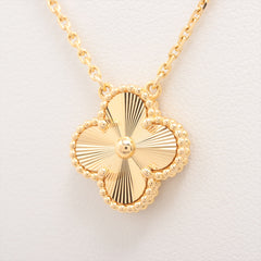HOLD CV Van Cleef & Arpels Vintage Size Alhambra Guilloche Necklace