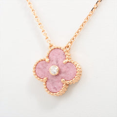 Van Cleef & Arpels Vintage Alhambra Rhodonite diamond Necklace 2021