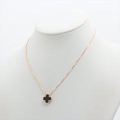 Van Cleef & Arpels Vintage Alhambra Onyx Necklace