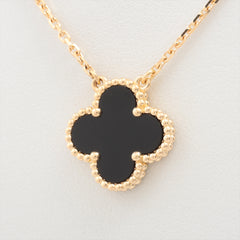 Van Cleef & Arpels Vintage Alhambra Onyx Necklace