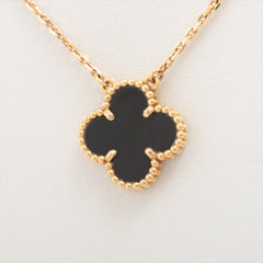 Van Cleef & Arpels Vintage Alhambra Onyx Necklace