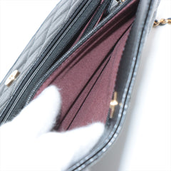 Chanel WOC Caviarskin Wallet On Chain Black (microchipped)