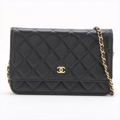 Chanel WOC Caviarskin Wallet On Chain Black (microchipped)