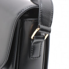 Celine Triomphe Teen Leather Shoulder Bag Black