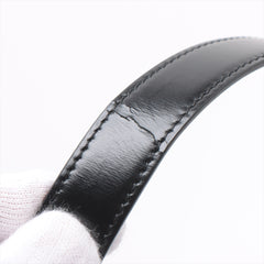 Celine Triomphe Teen Leather Shoulder Bag Black