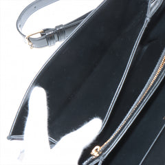 Celine Triomphe Teen Leather Shoulder Bag Black