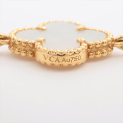 ITEM 18 - Van Cleef & Arpels Vintage Alhambra 5 Motif Mother of Pearl MOP Bracelet