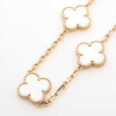 Van Cleef & Arpels Vintage Alhambra 10 Motif Mother of Pearls MOP Necklace