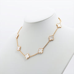 Van Cleef & Arpels Vintage Alhambra 10 Motif Mother of Pearls MOP Necklace