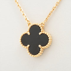 Van Cleef & Arpels Vintage Alhambra Onyx Necklace