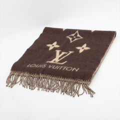 Louis Vuitton Cashmere Reykjavik Reversible Marron Fonce Scarf