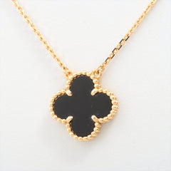 Van Cleef & Arpels Vintage Alhambra Onyx Necklace