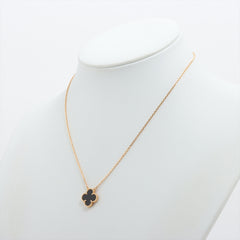Van Cleef & Arpels Vintage Alhambra Onyx Necklace