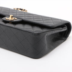Chanel Classic Flap Medium/Large 24k gold plated Caviar Black- Series 7