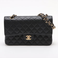 Chanel Classic Flap Medium/Large 24k gold plated Caviar Black- Series 7