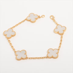 Van Cleef & Arpels Vintage Alhambra 5 Motif Mother of Pearl MOP Bracelet