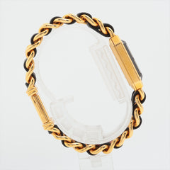 Chanel Première M Black Face Gold Watch