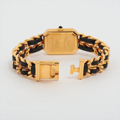 Chanel Première M Black Face Gold Watch