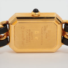 Chanel Première M Black Face Gold Watch